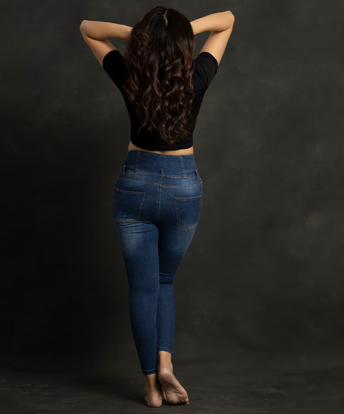 New Fabric High Waist Blue Jean
